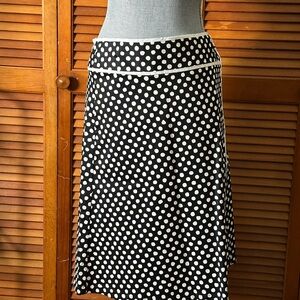Liz Logie Black and White Polka Dot Wrap Skirt